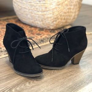 Black Suede Ankle Booties